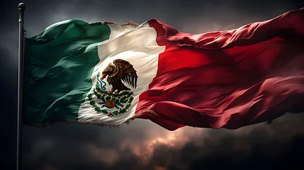 Foto op Canvas Mexican flag flying © Vectors.in