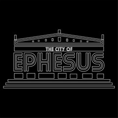 The City of Ephesus Turkiye Vector Sign