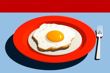 fried egg  on a plate