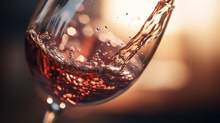 A close-up of a glass of champagne showing the liquid in detail - obrazy, fototapety, plakaty