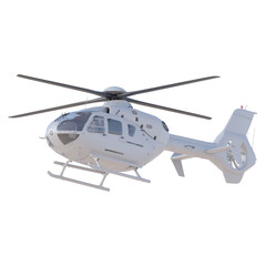 Realistic light utility helicopter on isolated transparency background