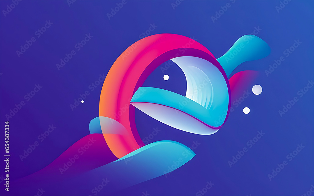 Poster 3D abstract  abstract pattern backdrop shade of cool lighting dark contrast computer graphics generative ai for wallpaper