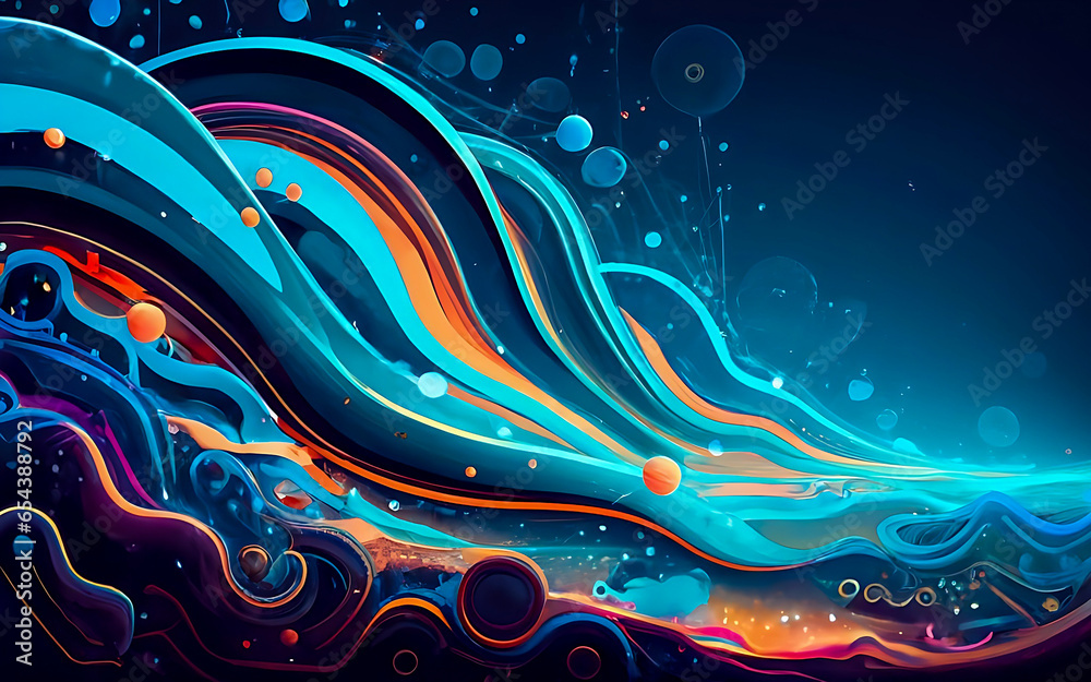 Fototapete 3D abstract  abstract pattern backdrop shade of cool lighting dark contrast computer graphics generative ai for wallpaper