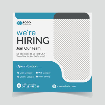 Job Hiring Instagram Post Design Template