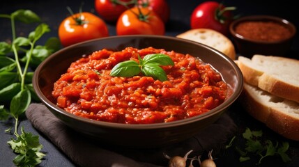 The generous amount of tomato sauce adds a burst of tangy zest, enriching every bite with the flavors of sunrid tomatoes.