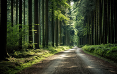 Obraz premium road in the forest