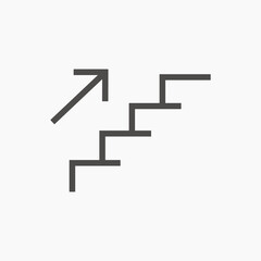 upstairs icon vector. ladder, stair, stairway icon vector symbol