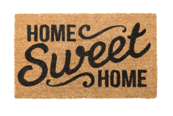 Transparent PNG Isolated Home Sweet Home Door Welcome Mat.
