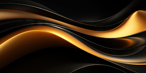Fototapeta premium Radiant gold waves cascade diagonally,