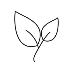 SIMPLE FLAT LEAF ICON
