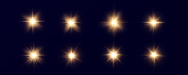 	
Golden light vectors.Bright gold star.Light flash.Gold glitter.	
