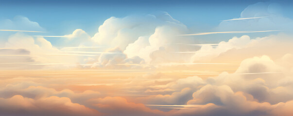 clouds and sun rays background