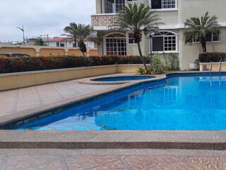 Empty condominium swimming pool, samborondon, ecuador2