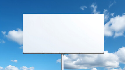 Large advertising billboard placed along the road, empty with space to insert advertising text. Business or marketing concept. - obrazy, fototapety, plakaty