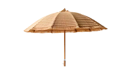 Fototapeten Straw Beach Umbrella. Isolated on Transparent background. ©  Mohammad Xte