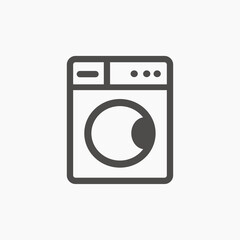 wash machine, clothes, washer, laundry icon vector symbol