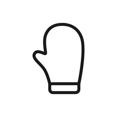 Mitten gloves linear icon. Christmas glove icon. Mitten icon. 2023 Santa glove vector sign. Mitten flat symbol pictogram. UX UI icon 