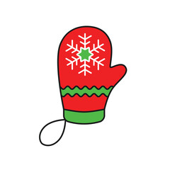 Mitten gloves linear icon. Christmas glove icon. Mitten icon. 2023 Santa glove vector sign. Mitten flat symbol pictogram. UX UI icon 