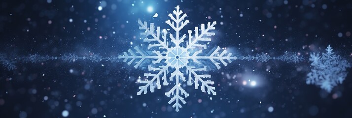 Panoramic of perfect and snowflake freezing
