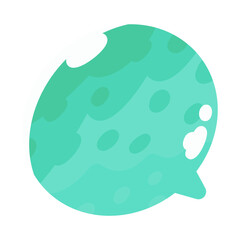 レトロドットな緑の模様吹き出し☆PNG