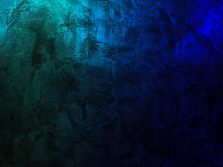 The cement wall is blue.