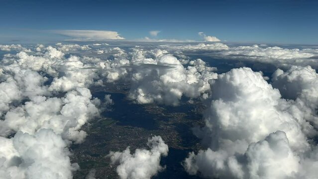 aerial view of clouds