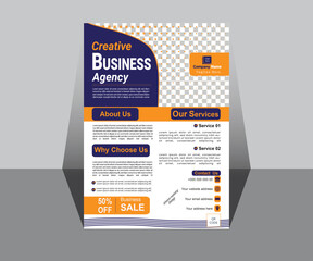 Professional creative digital modern business flyer design in A4 size flyer template design