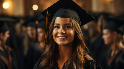 portrait of a young graduate woman