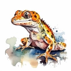 Naklejka premium frog on white background