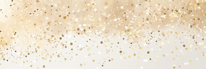 Sparkling cream background texture, a mesmerizing symphony of glitter, confetti, and grunge, weaving a visual tale with nuanced elements, celebrating vibrant chaos, web banner