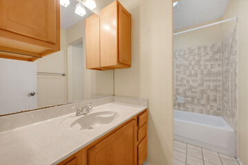 a luxury white bathroom 