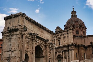 Fototapeta na wymiar Roman Forum Rome Italy 