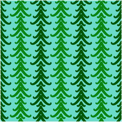vector pattern seamless of curved sloping lines at the bottom end that are arranged like a pine tree with a green color combination, easy editing to change color