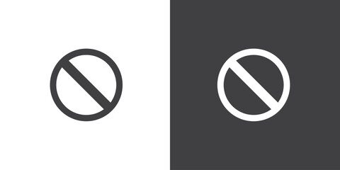 Not allowed sign, Stop icon vector symbol, Traffic sign stop. Prohibition sign. Vector illustration.