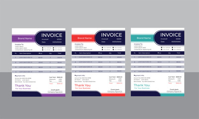 Business Invoice Design Template.