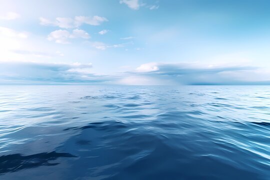 an image of a calm ocean with cloudy blue sky, relax, voyage