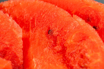 cut into pieces red ripe and juicy watermelon