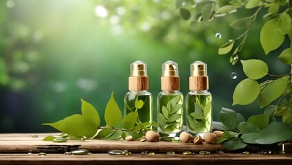 Discover the secret to beauty with our herbal products and cosmetics, crafted from nature's bounty for health-conscious, eco-friendly, and naturally radiant skin - obrazy, fototapety, plakaty