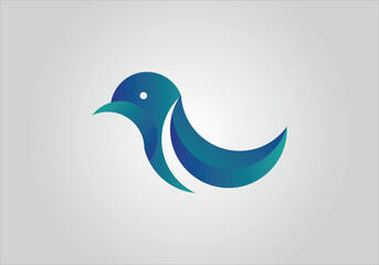 Modern Bird logo template with line art style. Creative abstract bird logo collection.