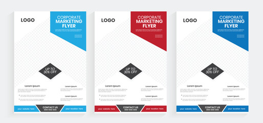 A4 size corporate agency flyer design, New business A4 marketing handout, Digital A4 editable case study, Customizable A4 paper sheet layout