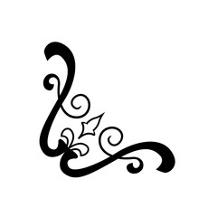 corner abstract floral design