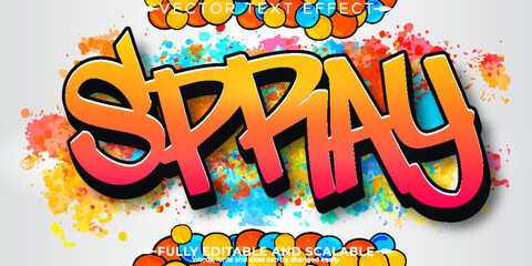 Graffiti text effect, editable spray and street text style © QuillArtistry
