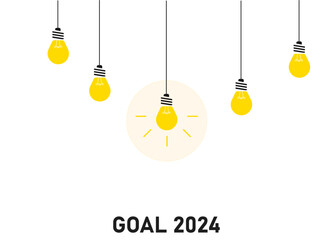 hanging light bulbs.2024 new year idea.