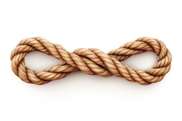 Obraz premium White background with isolated knotted ropes