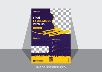 Flyer design template travel corporate educational flyer brochure vector design