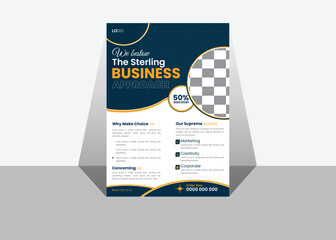 Flyer design template travel corporate educational flyer brochure vector design