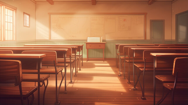 empty school room interior