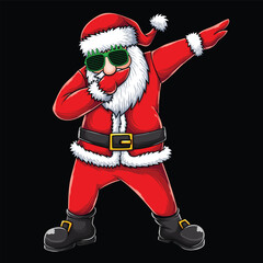Santa dabbing dance vector illustration for your company or brand