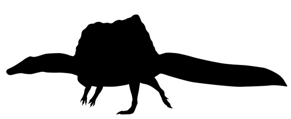 silhouette of a dinosaur on a white background