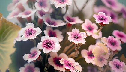 pink and white flowers